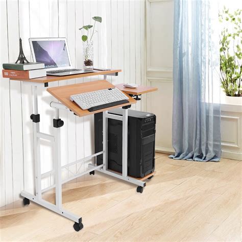 Adjustable Height Computer Desk,Stable Height Adjustable Mobile Laptop ...