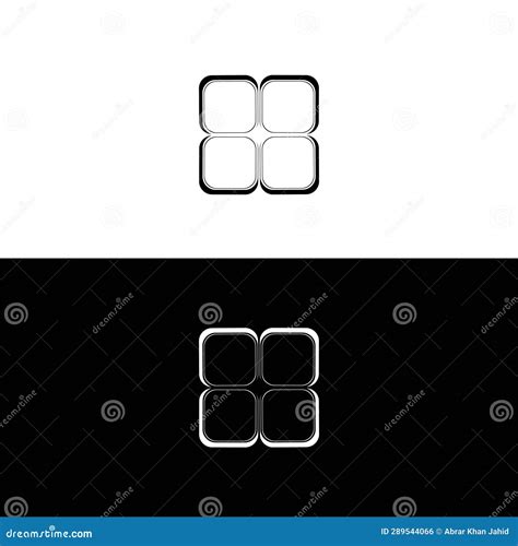 Black and White Circle Vector Logo Template Stock Vector - Illustration ...