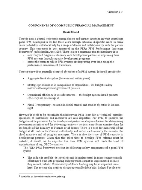 Components of PFM System | PDF | Audit | Transparency (Behavior)