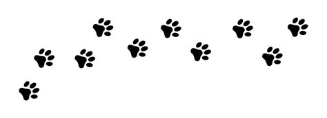 Paw print foot trail. Dog, cat paw print. Vector 4241097 Vector Art at ...