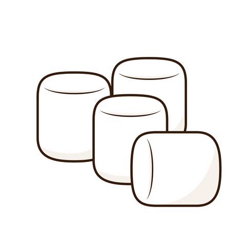 Marshmallow cartoon vector. Marshmallow logo design. Marshmallow icon ...