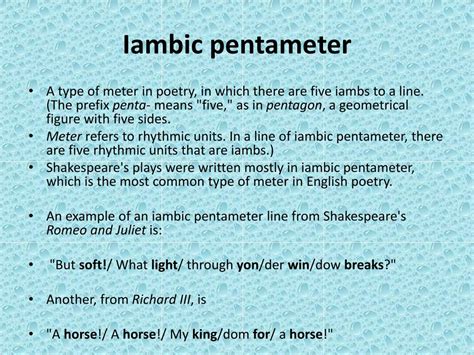 PPT - Iambic pentameter PowerPoint Presentation, free download - ID:2628172