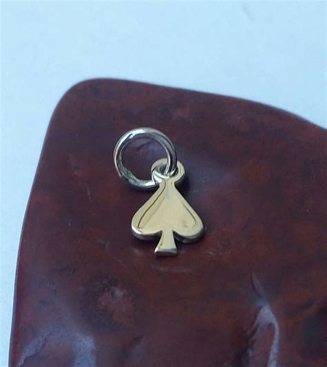 Tiny Sterling Silver Spade Card Suit Charm Heart Charm Poker