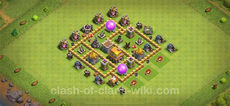 Farming Base TH5 with Link, Anti 2 Stars, Hybrid - Clash of Clans 2024 ...