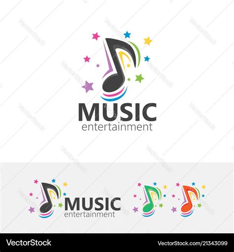 Music entertainment logo Royalty Free Vector Image