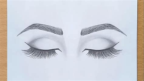 How to draw Closed Eyes for beginners.... step by step | Easy eye ...