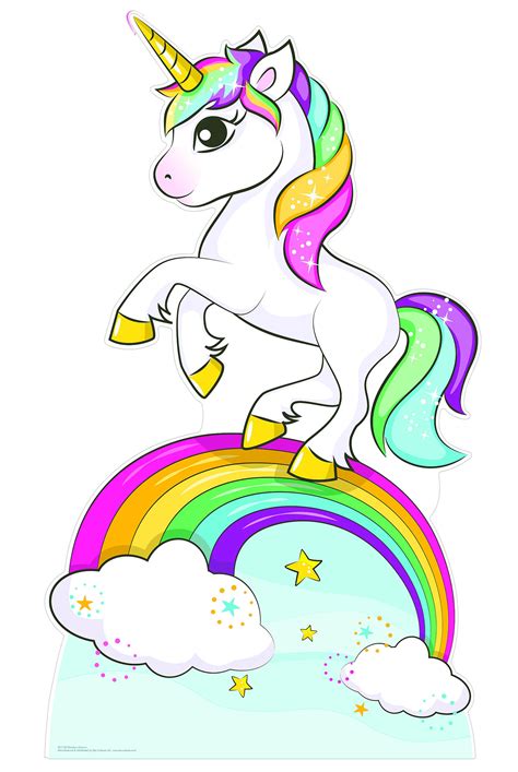 Star Cutouts Rainbow Unicorn Cardboard Standup | Wayfair