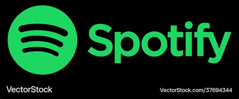 Spotify logo dark mode Royalty Free Vector Image