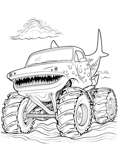 50 Monster Truck Coloring Pages: Fun Printable Sheets