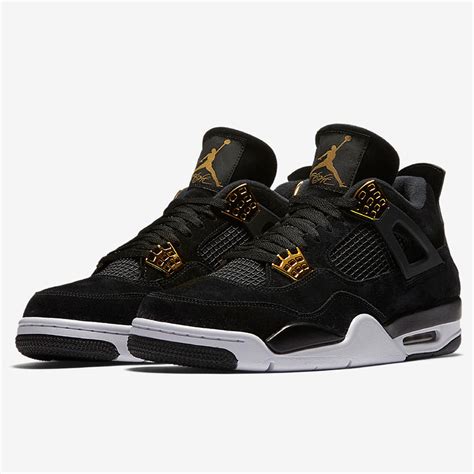 Nike Air Jordan 4 Retro Royalty Black and Gold Kids 6.5 up to 60% off