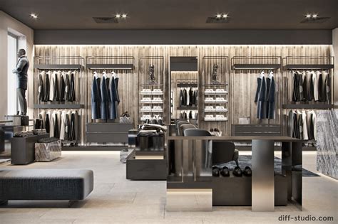 Men's clothing store in Kiev. on Behance | Fashion shop interior, Store ...