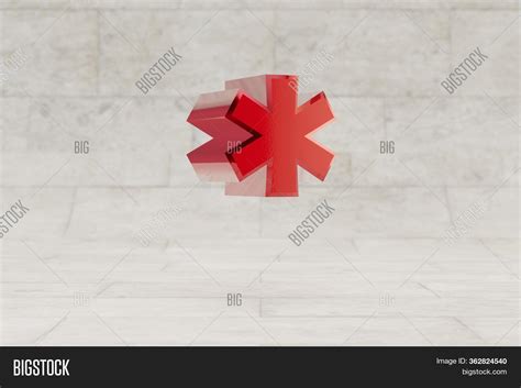 Red 3d Asterisk Symbol Image & Photo (Free Trial) | Bigstock