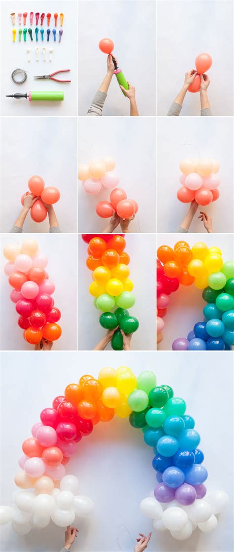 Mini Rainbow Balloon Arch DIY