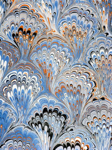 Bouquet Pattern Marmoriertes Papier | Marble paper, Hand marbled paper ...