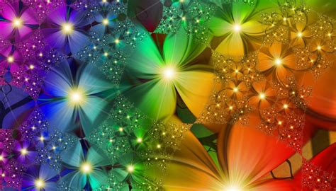 Rainbow Flower Wallpaper - WallpaperSafari