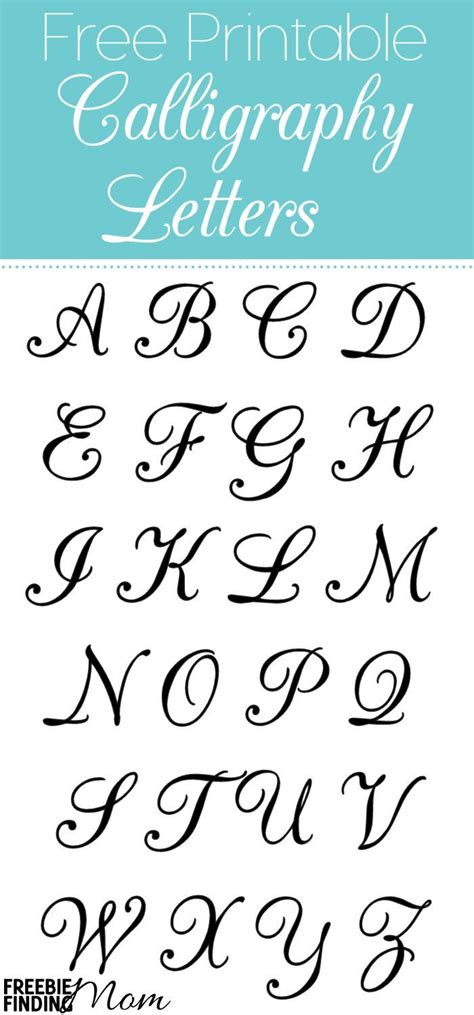 Calligraphy Alphabet Printable