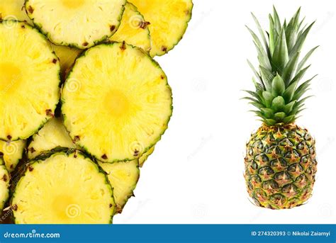 Pineapple Isolated on White Stock Image - Image of summer, plant: 274320393