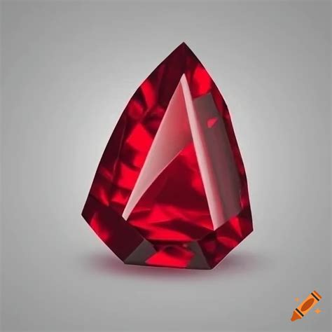 Red diamond shape icon with a ruby gem on a white background on Craiyon