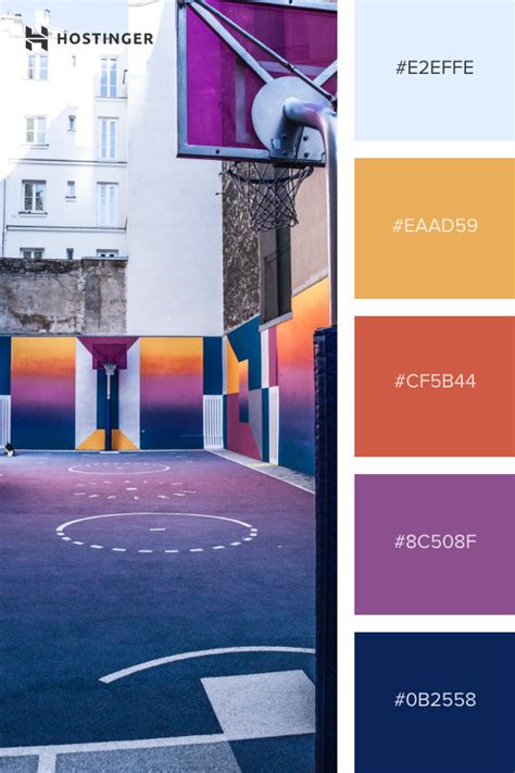 Color Palette | Basketball | Hostinger Inspiration | Flat color palette ...