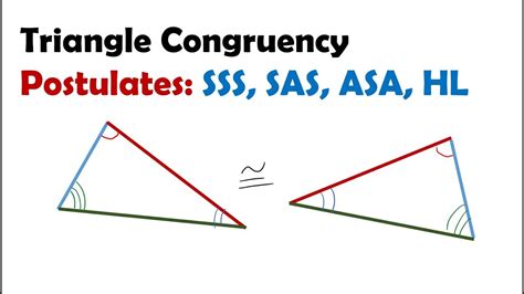 Triangle Congruence Sss Sas Asa Aas Hl Worksheets Answer Key