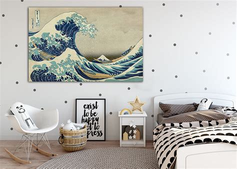 The Great Wave Kanagawa Canvas Decorative Art Japanese Wave | Etsy