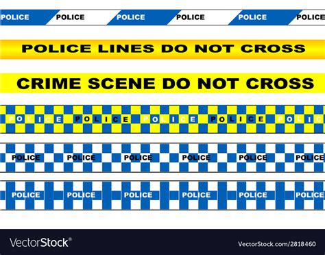 Police tape Royalty Free Vector Image - VectorStock