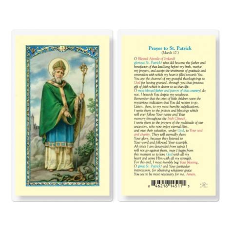 Prayer to Saint Patrick Holy Cards Laminated Set of 25 - Etsy