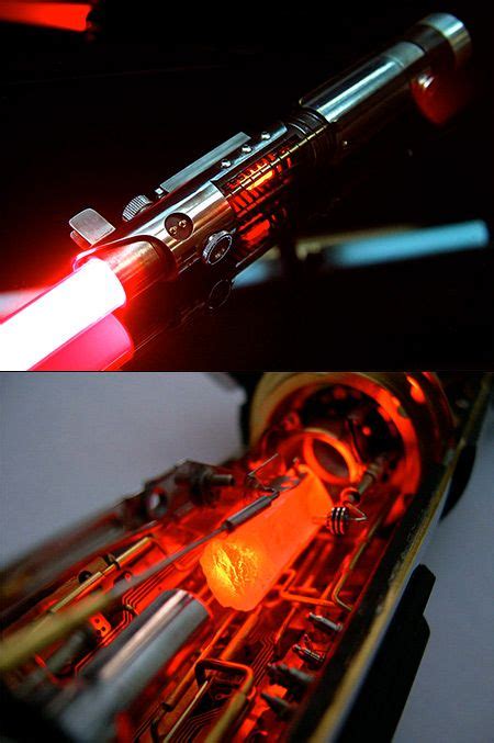 A custom Red Lightsaber w' Crystal. | Custom lightsaber, Lightsaber ...