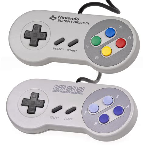 The Super Nintendo (US) controller > the Super Famicom controller due ...