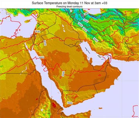 Saudi Arabia Surface Temperature on Sunday 24 Nov at 9pm +03