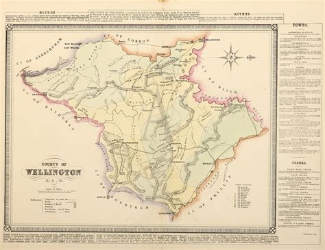 County of Wellington NSW - Antique Print Map Room