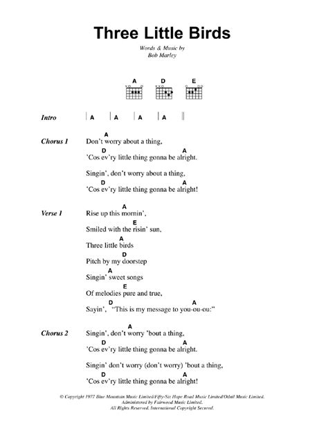 Three Little Birds | Sheet Music Direct