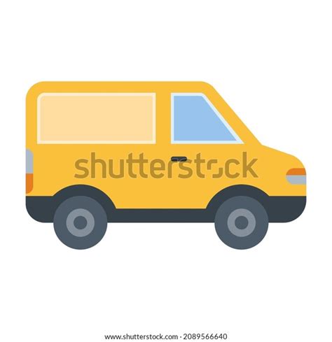 Delivery Van Flat Clipart Vector Illustration Stock Vector (Royalty ...