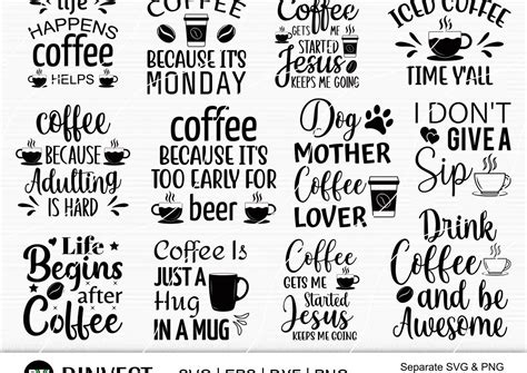 Coffee SVG, Coffee Bundle Svg, Coffee Mug Svg, Funny Coffee Quotes SVG ...