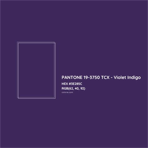 PANTONE 19-3750 TCX - Violet Indigo Complementary or Opposite Color ...