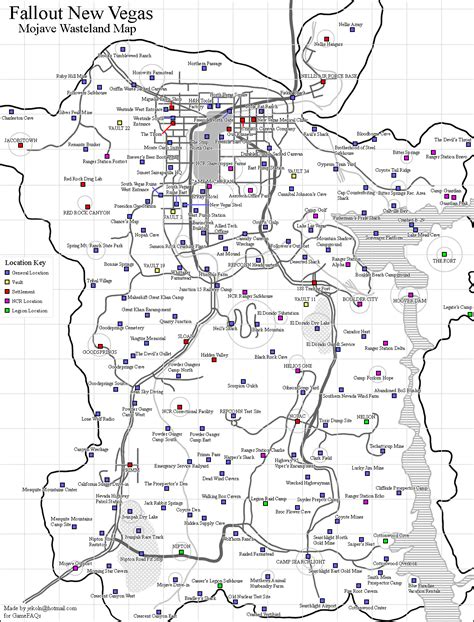 Fallout: New Vegas Mojave Wasteland Map Map for PlayStation 3 by jekoln ...