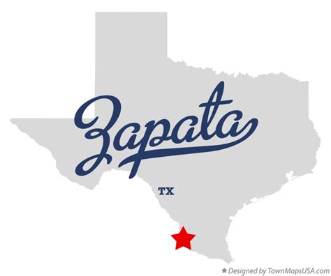 Map of Zapata, TX, Texas