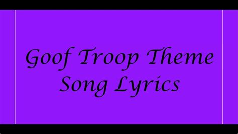 Goof Troop Theme Song Lyrics - YouTube