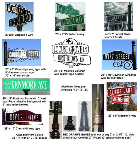 Street signs designed with a vintage antique flavor! | Street signs ...