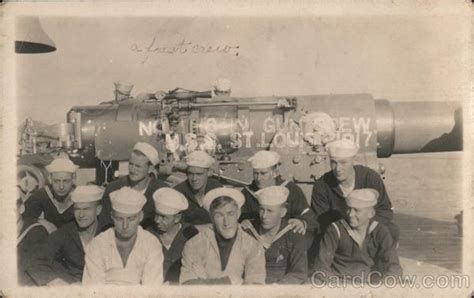 Gun Crew USS St. Louis Battleships Postcard