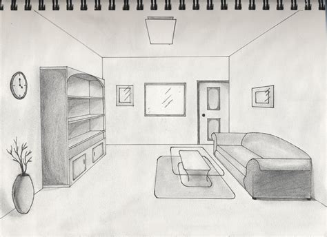 One point perspective interior by timluv on DeviantArt