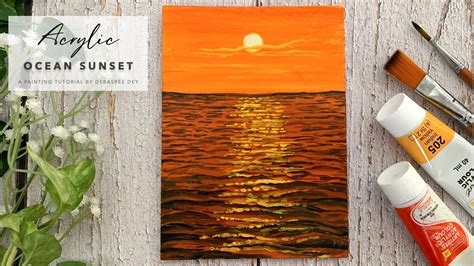 Acrylic Painting: How To Paint Ocean Sunset | Debasree Dey | Skillshare