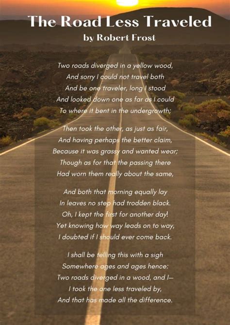 The Road Not Taken - Funeral Poem