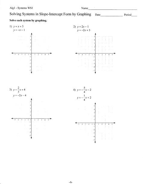 Y Mx B Worksheet