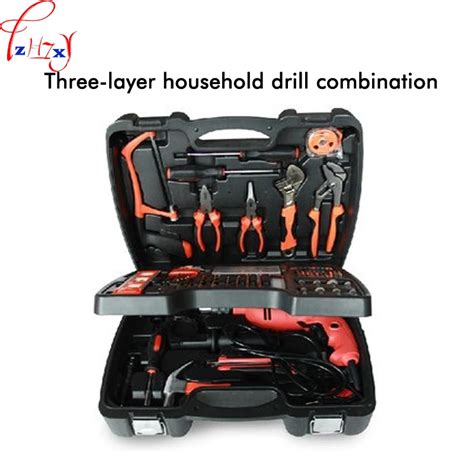 Multi function power tools kit 138pcs three layers home electric drill ...