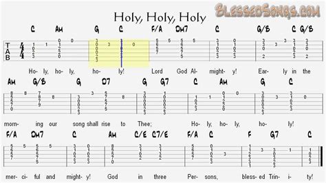 Holy, Holy, Holy Chord Melody Guitar Hymn - YouTube