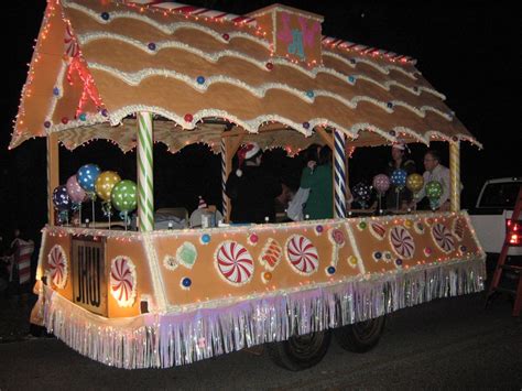 Our Christmas Parade Float - the Gingerbread House. Giant Gingerbread ...