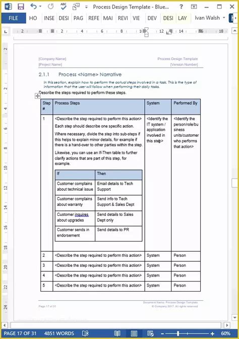 Process Document Template Free Of Process Documentation why Its Vital ...