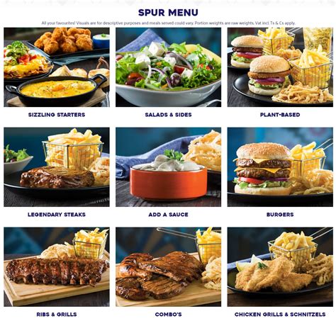 Spur Menu and Prices South Africa