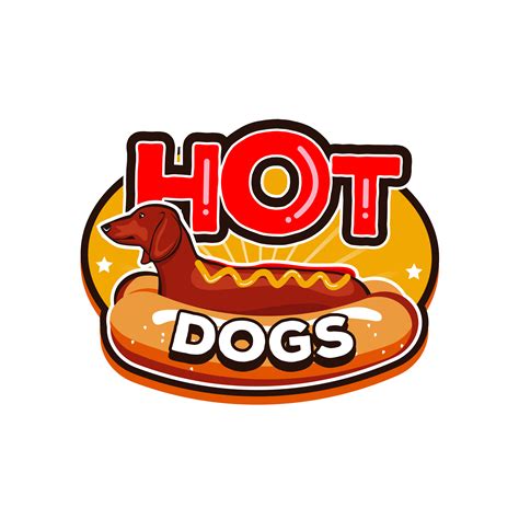 Hot Dog Weiner Dog Logo 660894 Vector Art at Vecteezy